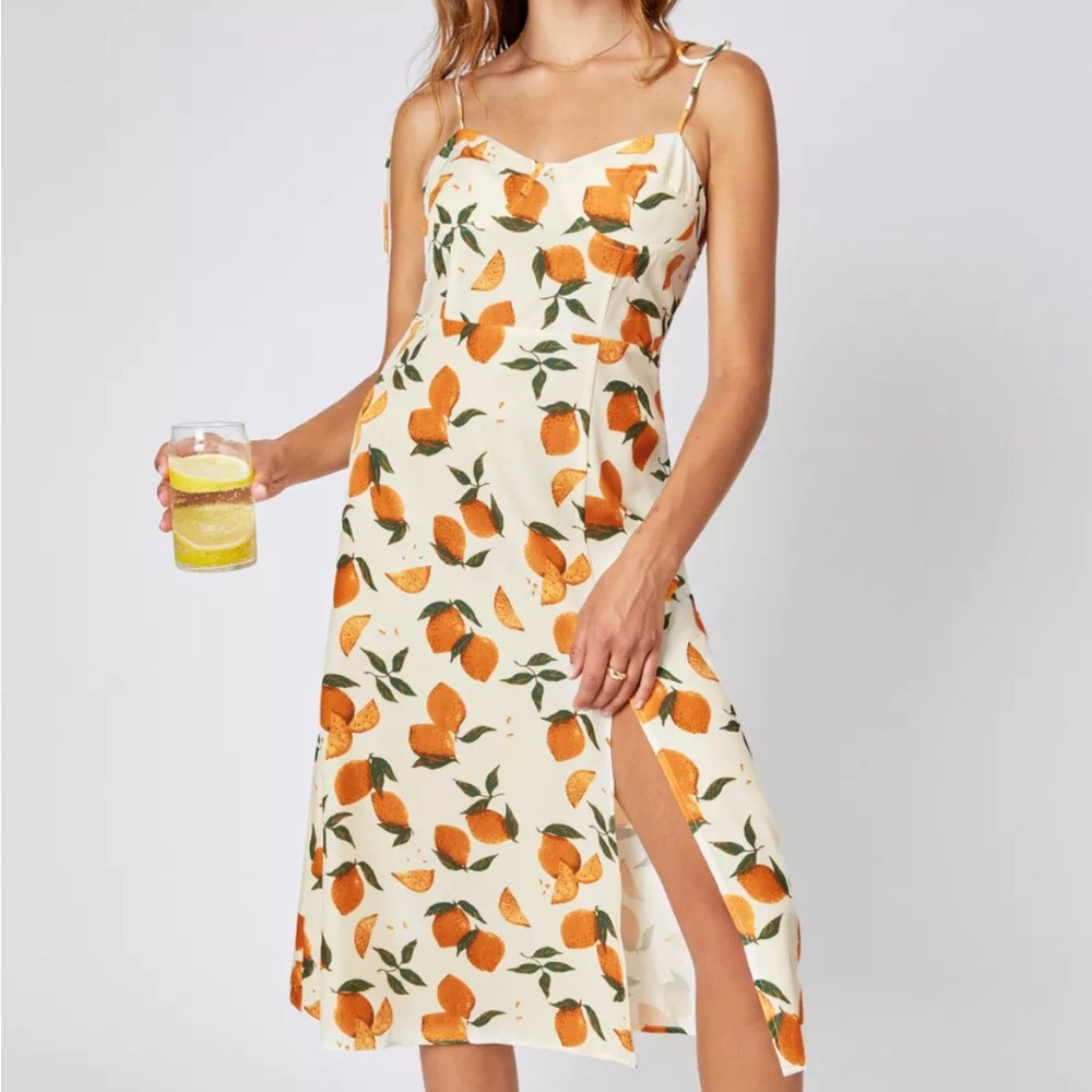 Orange Midi Dress